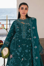 03-Piece Chikankari Suit With Embroidery - Ready To Wear