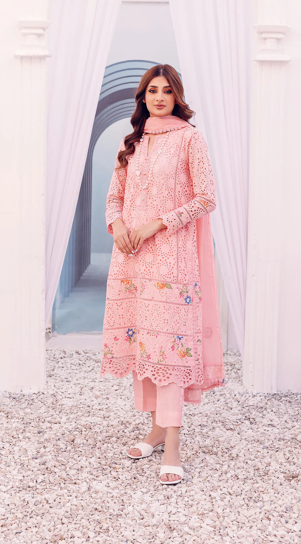03 Piece Luxury Egyptian Lawn Suit - Ready  to  Wear