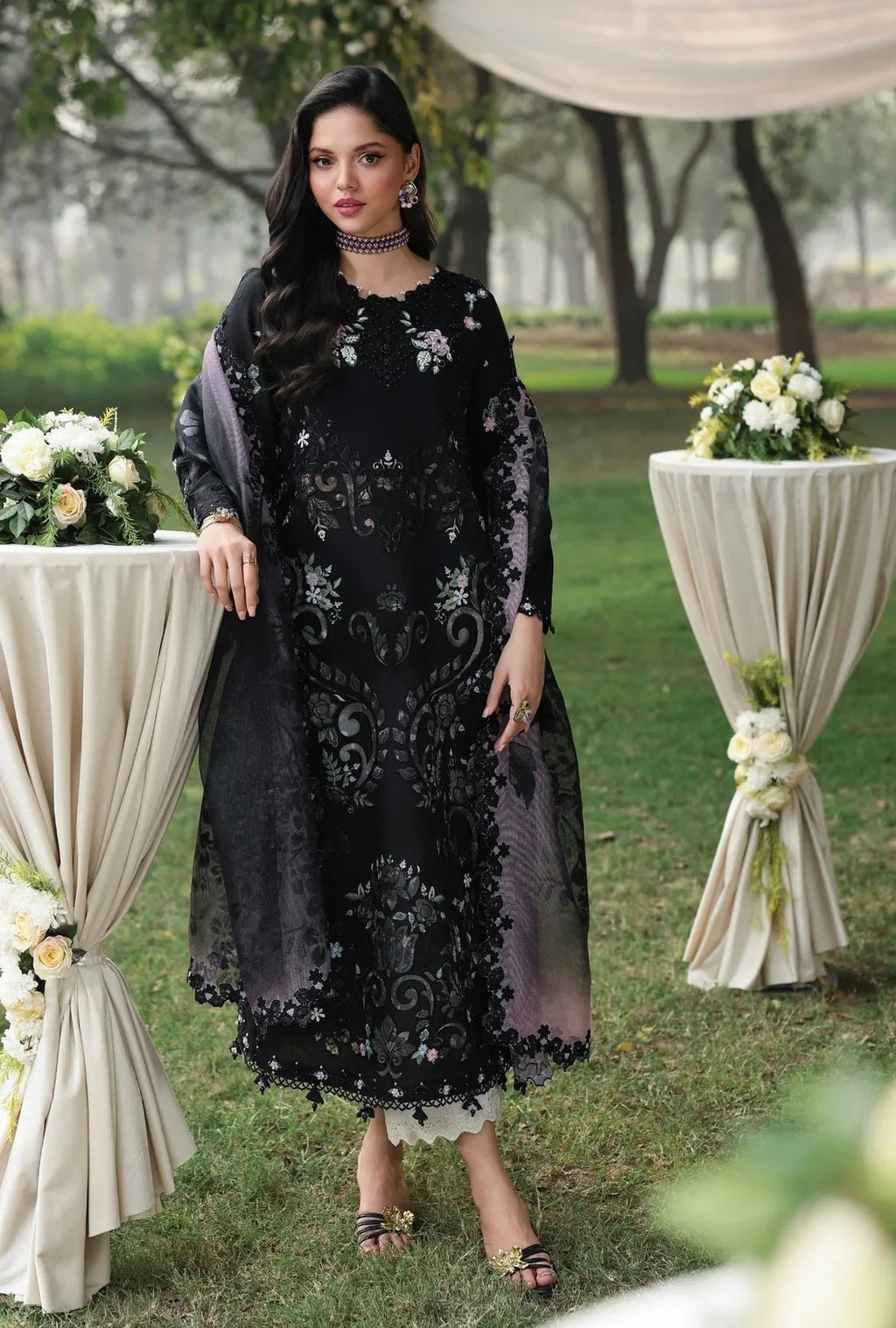 03-Piece Heavy Embroidered Lawn Suit - Ready  To Wear