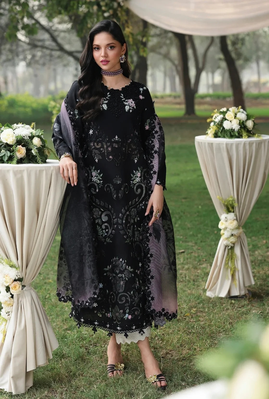 03-Piece Heavy Embroidered Lawn Suit - Ready  To Wear