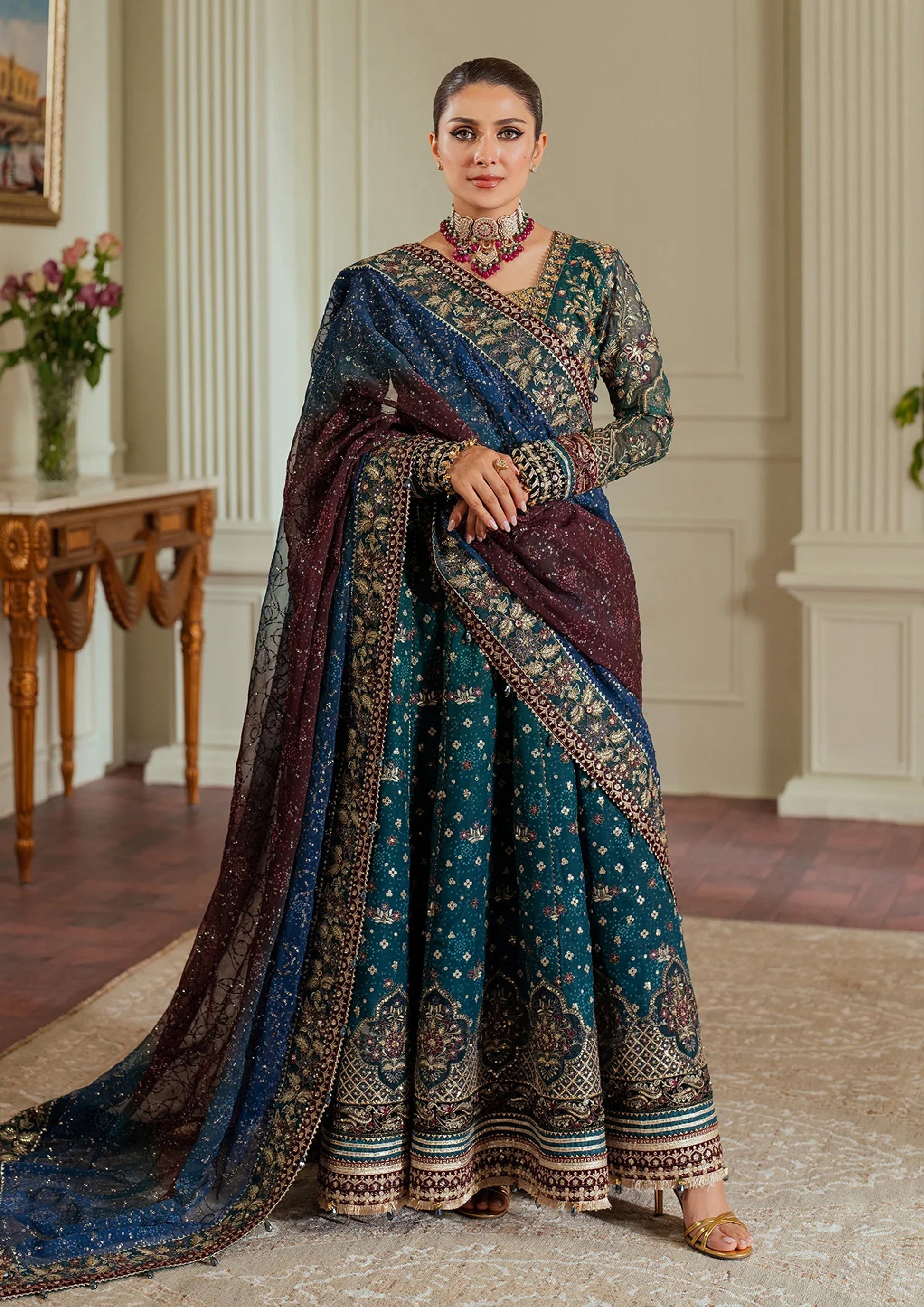 03 Piece Luxury Embroidered Chiffon  Suit - Ready to Wear
