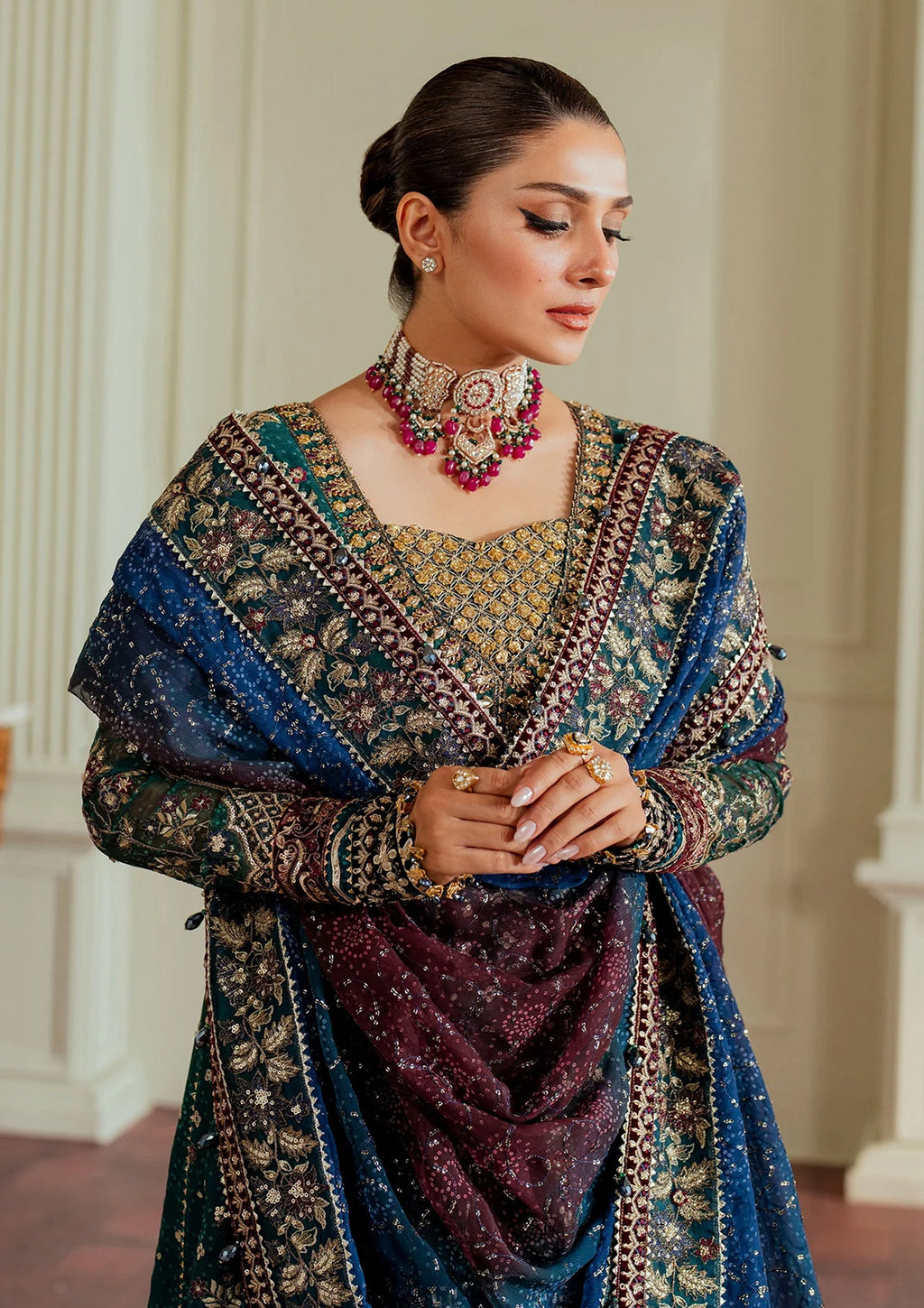 03 Piece Luxury Embroidered Chiffon  Suit - Ready to Wear