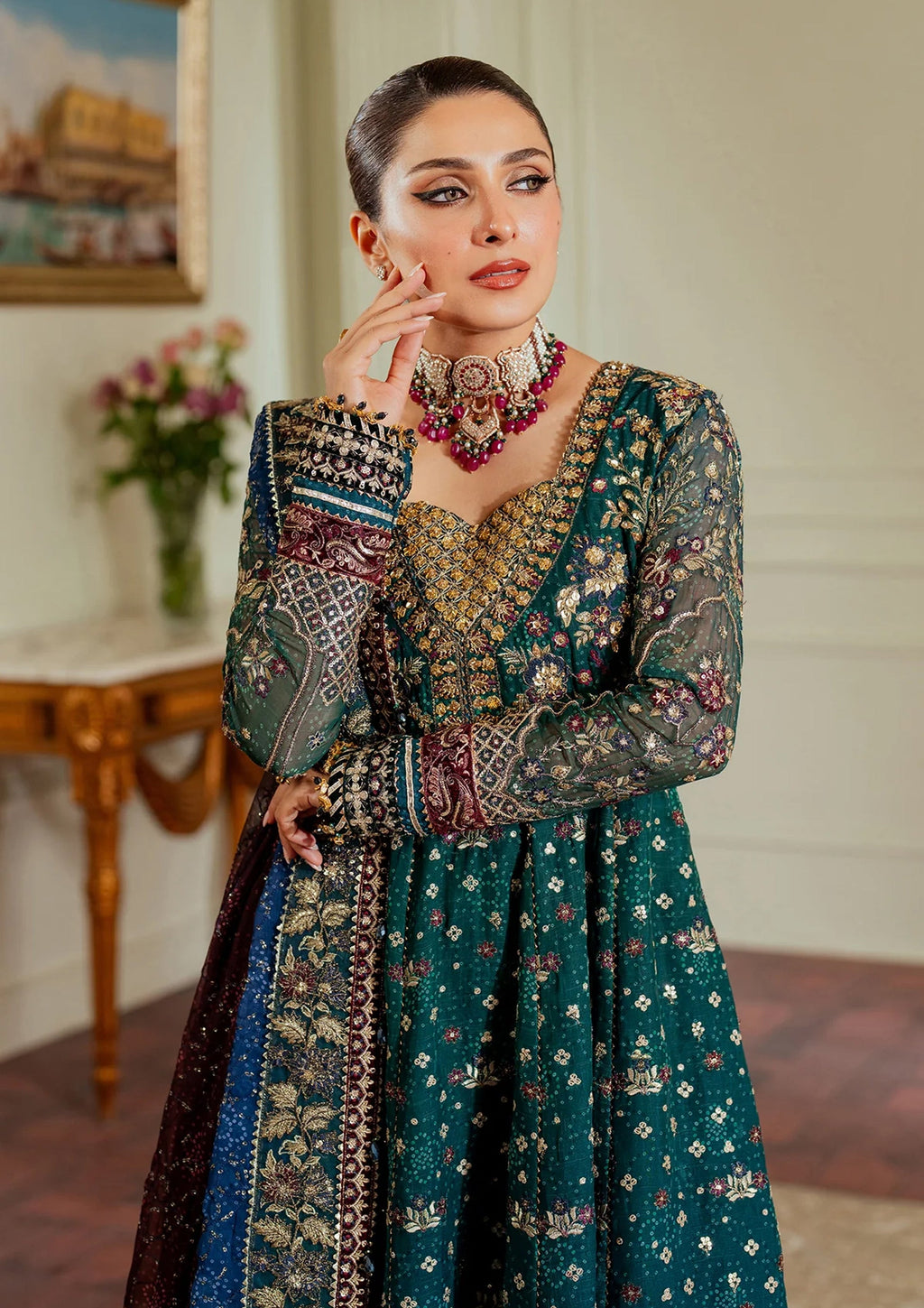 03 Piece Luxury Embroidered Chiffon  Suit - Ready to Wear
