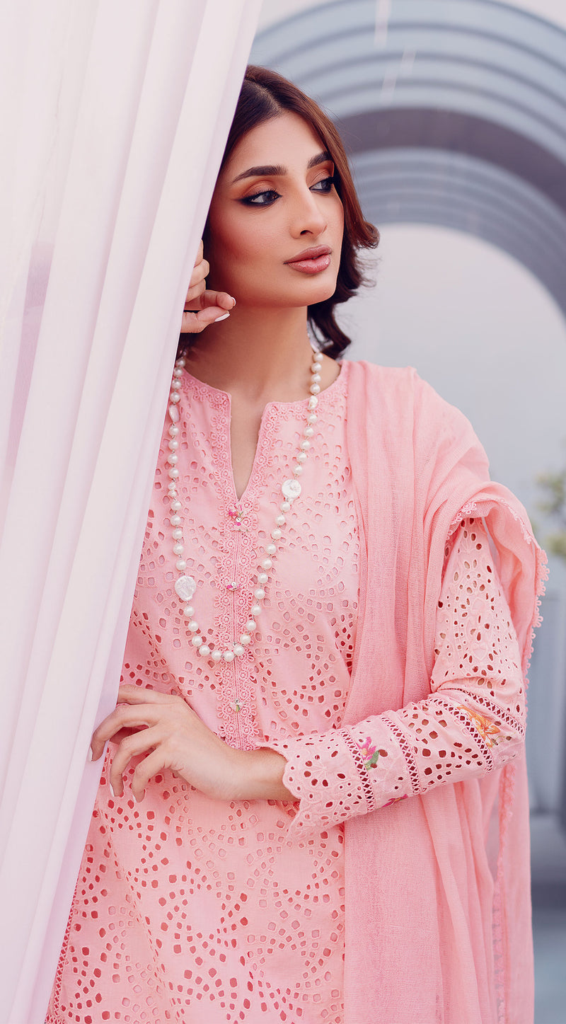 03 Piece Luxury Egyptian Lawn Suit - Ready  to  Wear