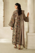 03-Piece Printed Lawn Suit with Embroidery - Ready To Wear