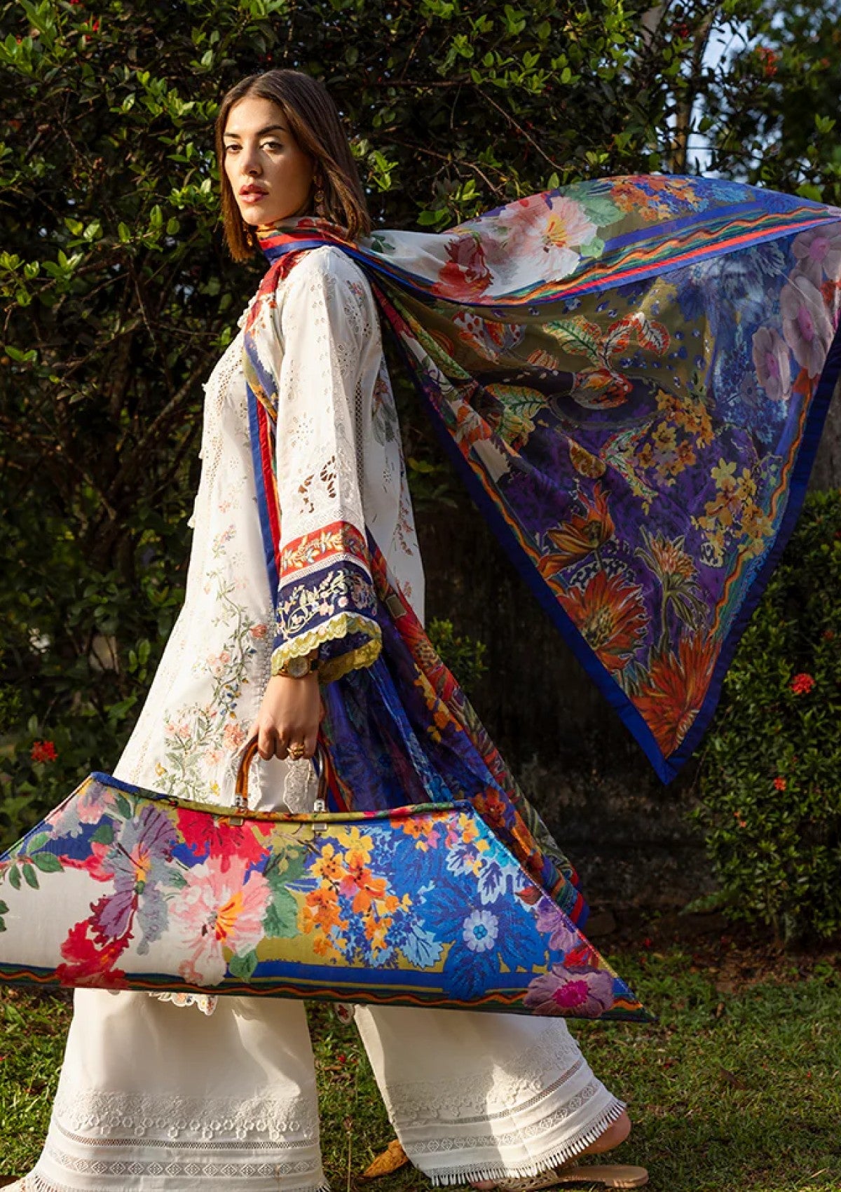 03-Piece Heavy Embroidered Lawn Suit - Ready  To Wear
