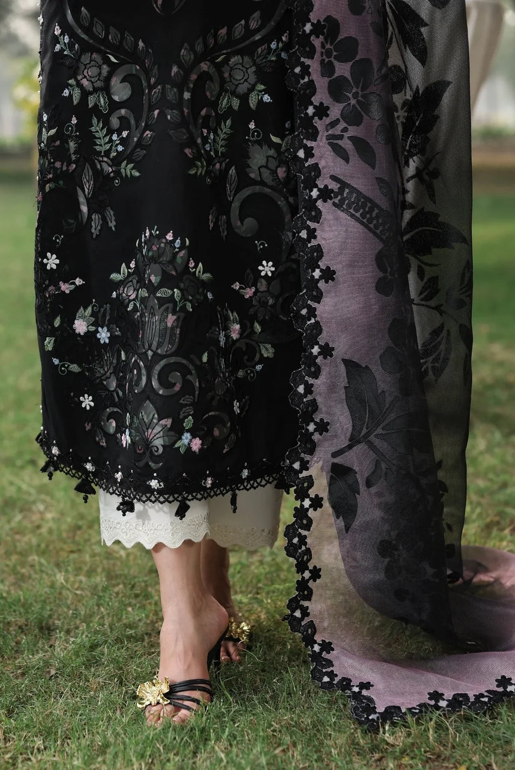 03-Piece Heavy Embroidered Lawn Suit - Ready  To Wear