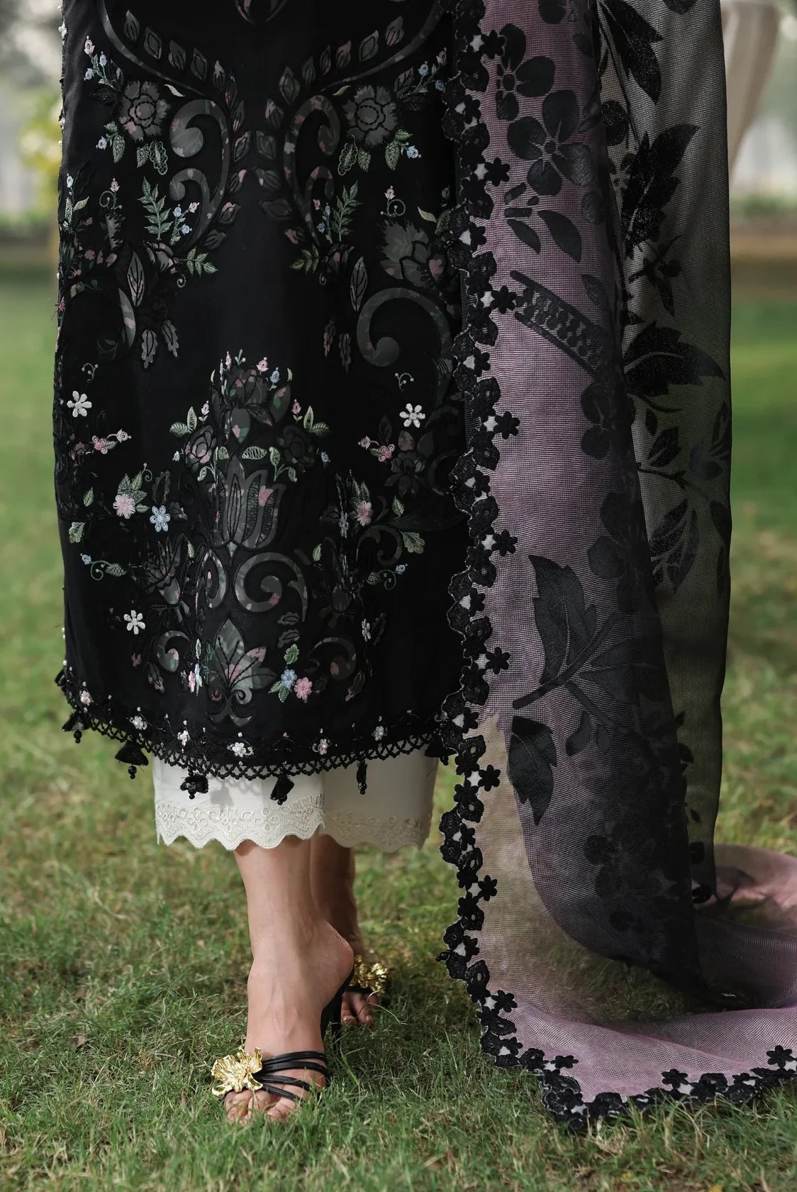 03-Piece Heavy Embroidered Lawn Suit - Ready  To Wear