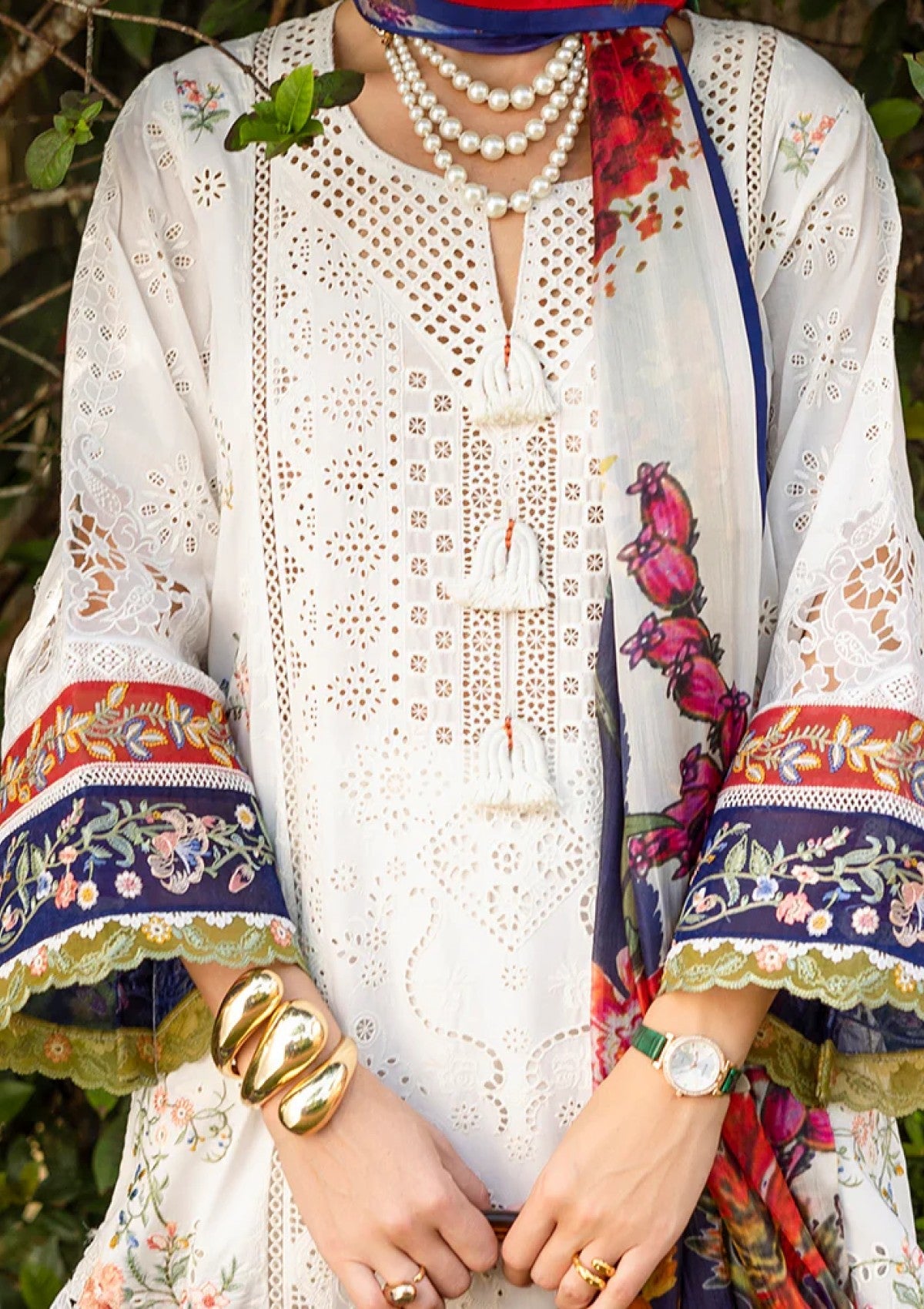 03-Piece Heavy Embroidered Lawn Suit - Ready  To Wear