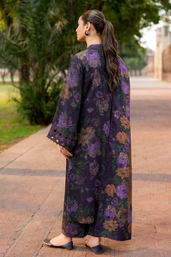 03-Piece Luxury Printed Lawn Suit - Ready  to Wear