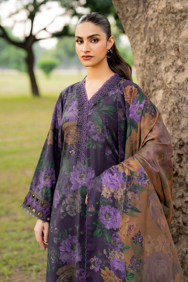 03-Piece Luxury Printed Lawn Suit - Ready  to Wear