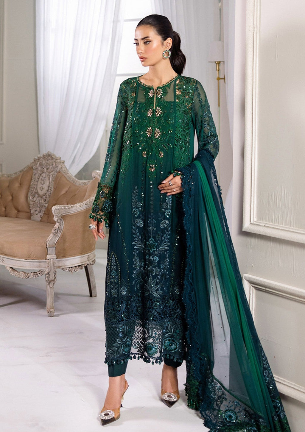 03-Piece Luxury Chiffon Suit - Ready  To Wear