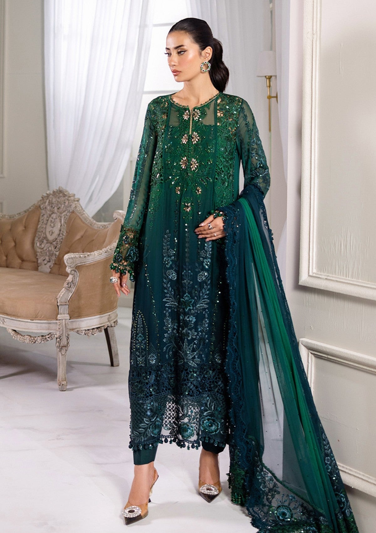 03-Piece Luxury Chiffon Suit - Ready  To Wear