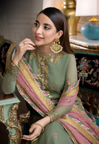 3 Piece Stitched Chiffon Suit