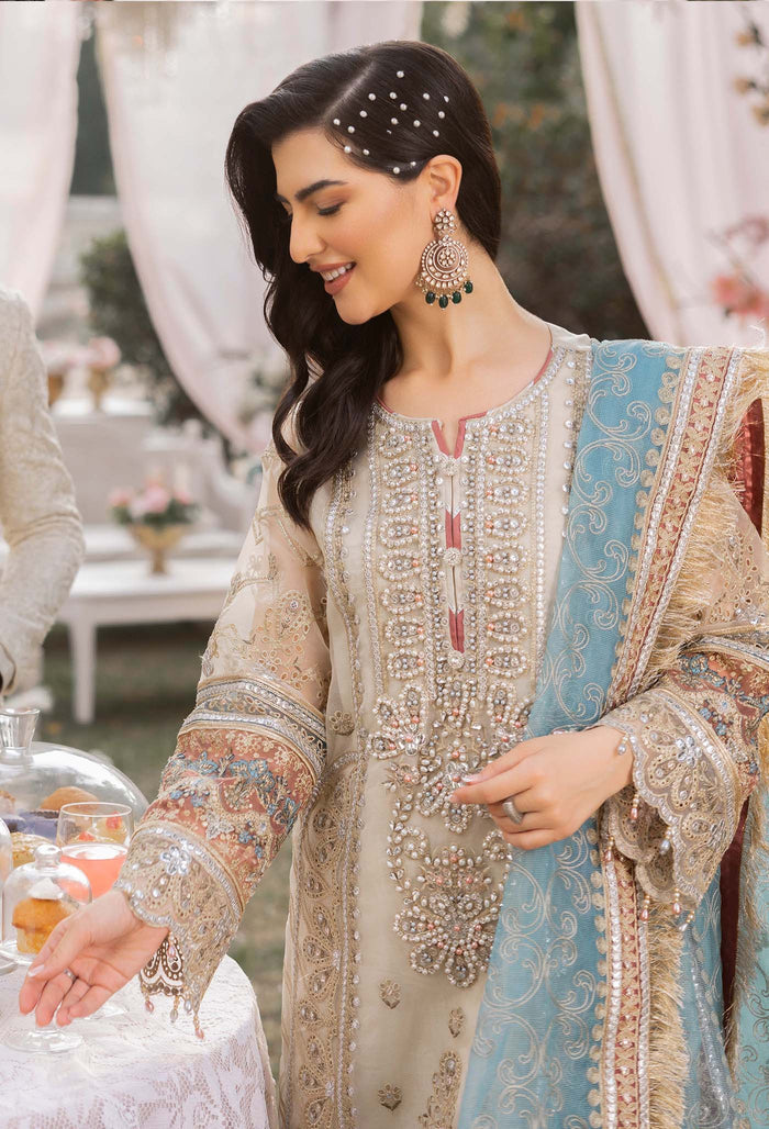 03-Piece Luxury Embroidered Chiffon Suit - Ready To Wear