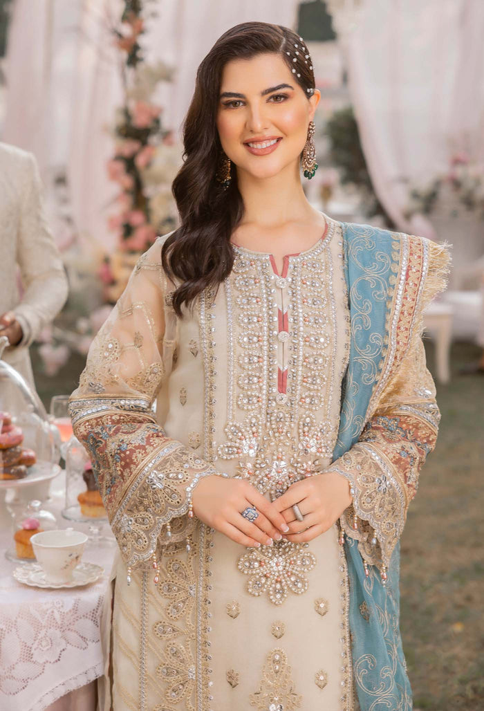 03-Piece Luxury Embroidered Chiffon Suit - Ready To Wear