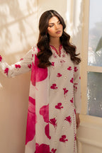 Borer Embroidered Printed Lawn 03-Piece Suit | Stitched