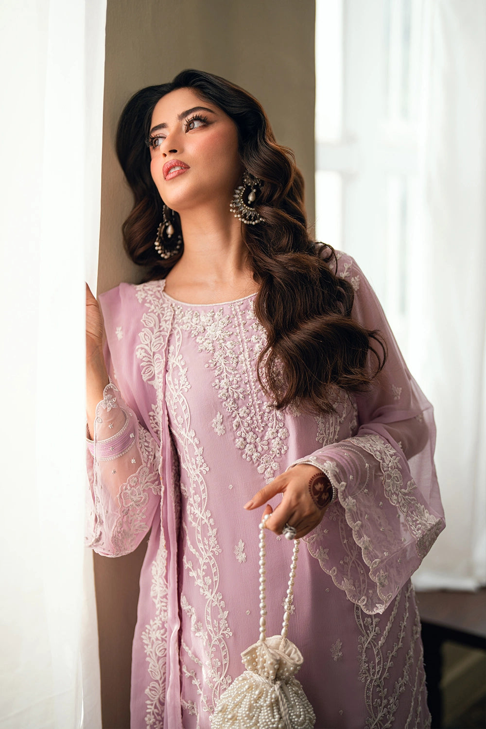 03-Piece Premium Embroidered Chiffon Suit - Ready To Wear