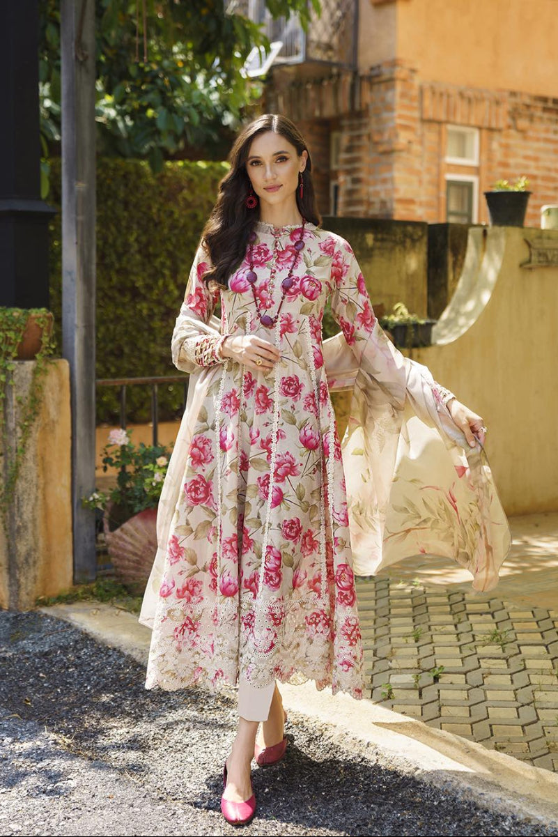 03-Piece Printed Lawn Suit - Ready To Wear