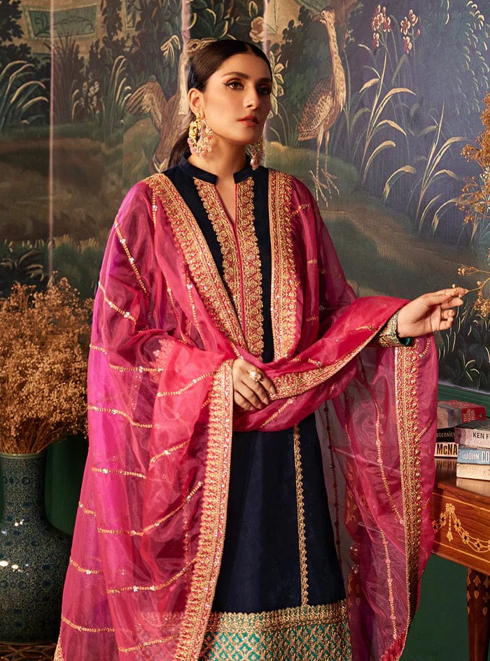 3 Piece Stitched Velvet Suit - Ready to Wear