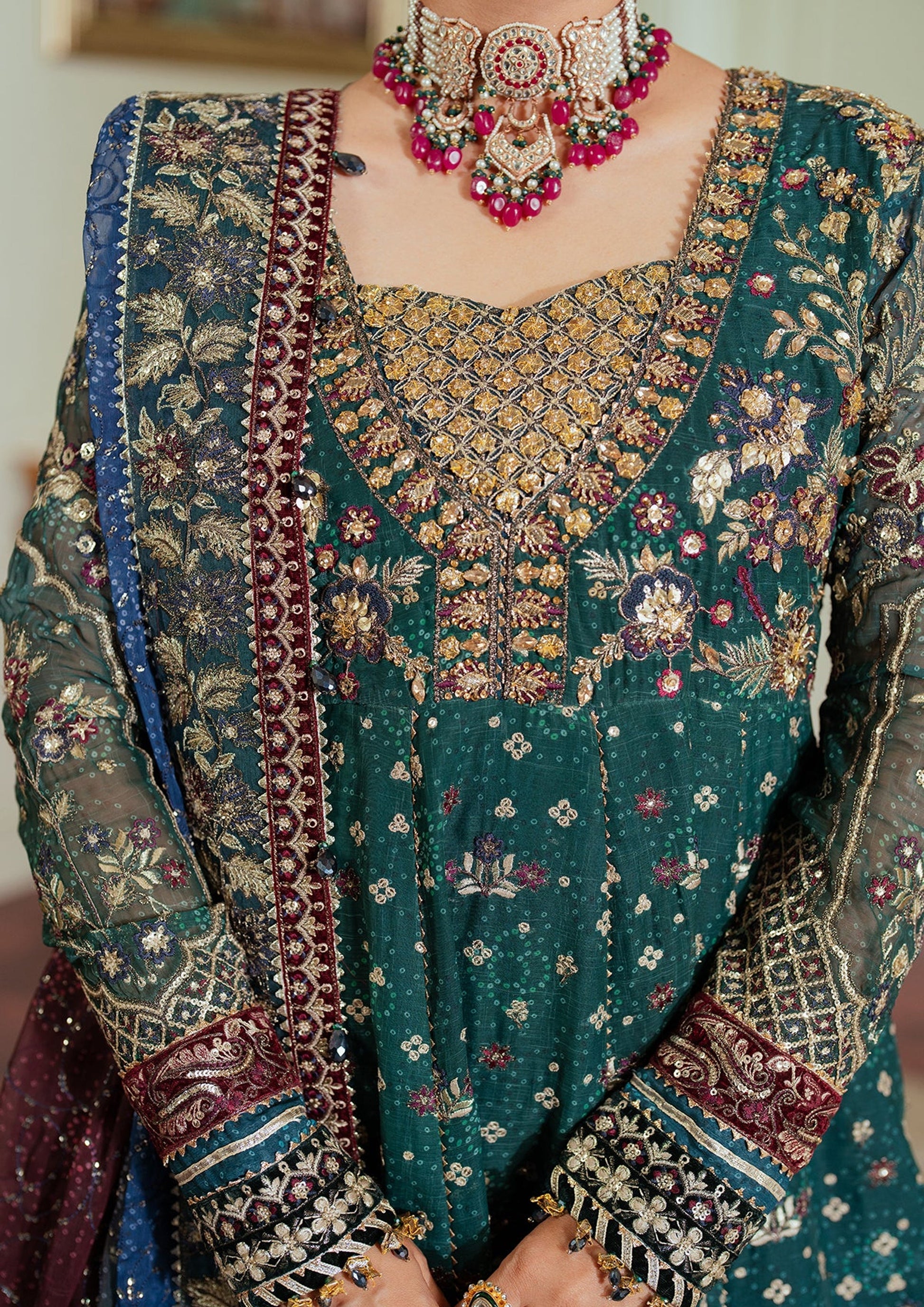 03 Piece Luxury Embroidered Chiffon  Suit - Ready to Wear