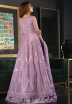 Asim Jofa – Chiffon Frock with Satin Silk Trouser
