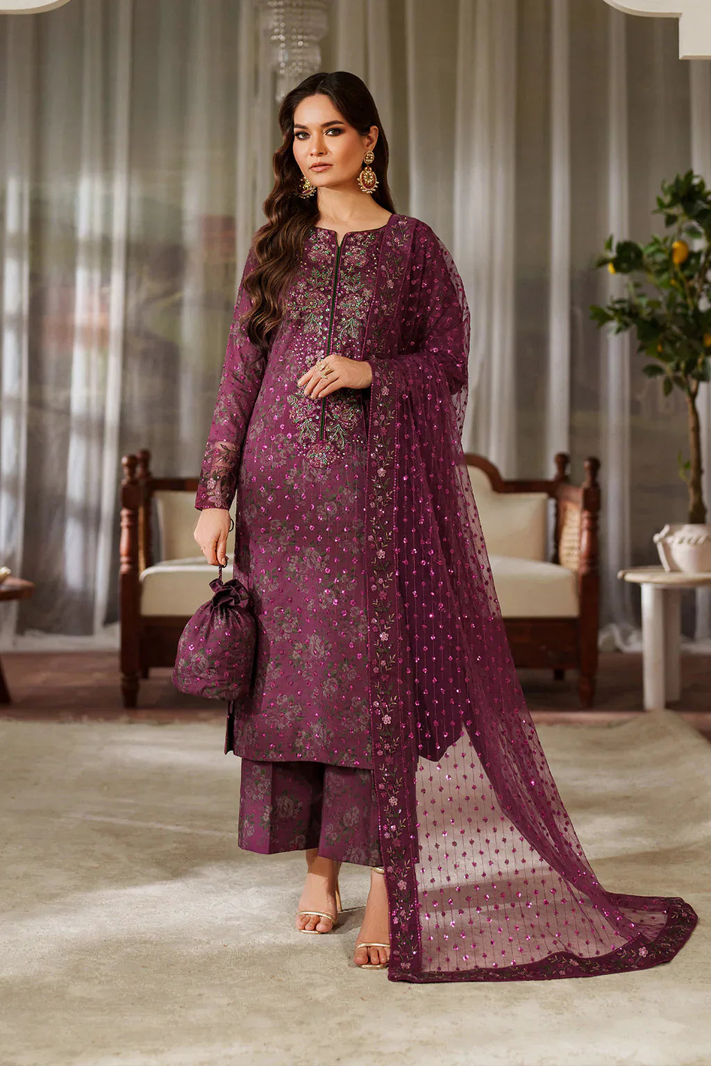 03-Piece Printed Lawn suit - Ready To Wear