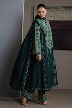 03-Piece Embroidered Cotton Suit - Ready To Wear