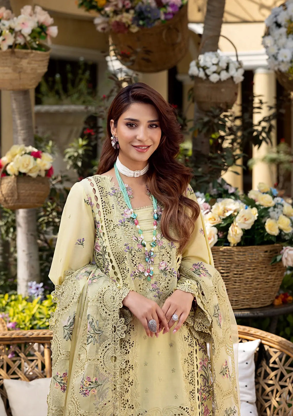 03 Piece Embroidered Lawn Suit - Ready To Wear