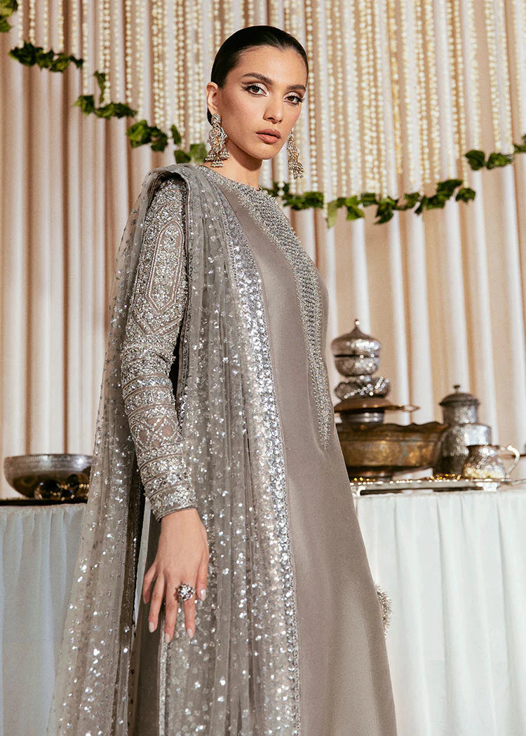 03 Piece Heavy Adda Work Raw Silk Suit - Ready  To Wear