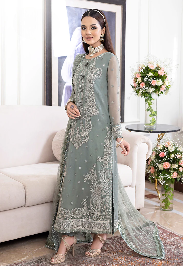3  Piece Stitched Chiffon Suit
