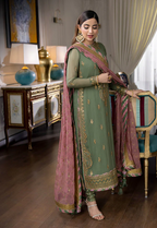 3 Piece Stitched Chiffon Suit