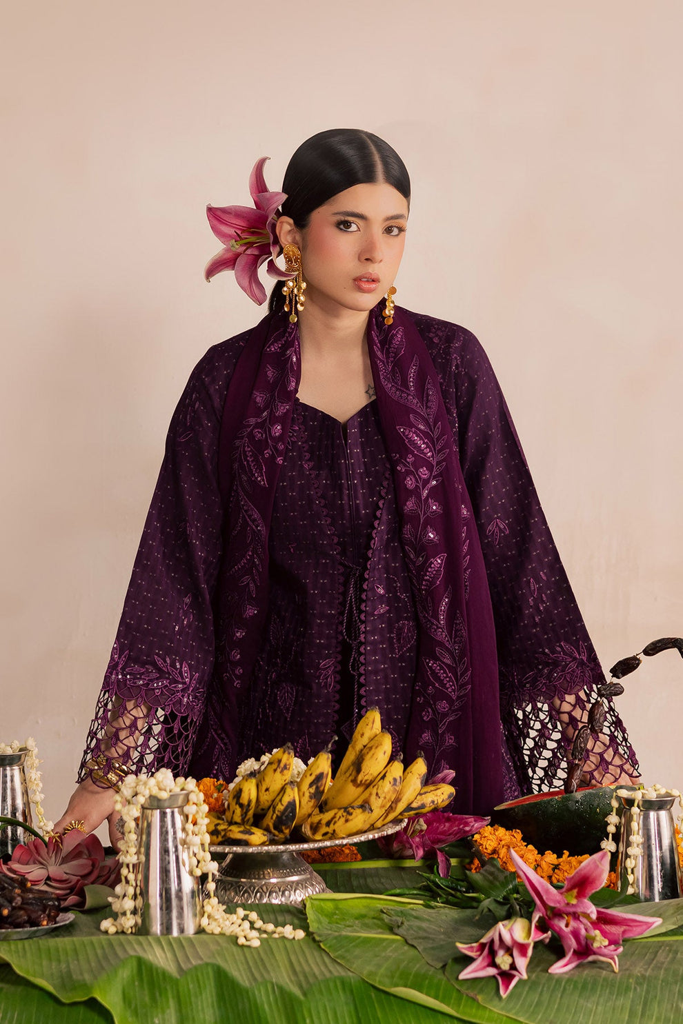 03-Piece Pure Cotton Suit - Ready to wear