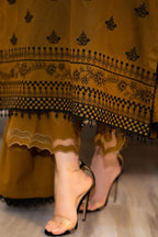 3 Piece Stitched Lawn Suit - Ready To Wear