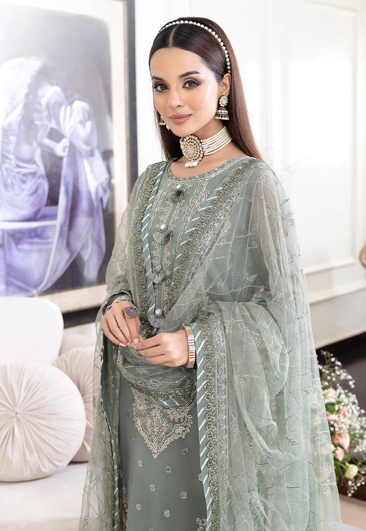 3  Piece Stitched Chiffon Suit