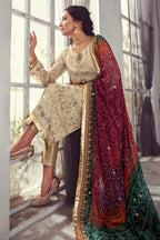 03  Piece  Chiffon Suit with Adda Work - Ready  To Wear