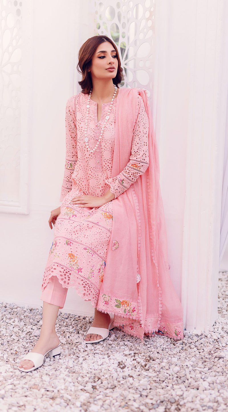 03 Piece Luxury Egyptian Lawn Suit - Ready  to  Wear