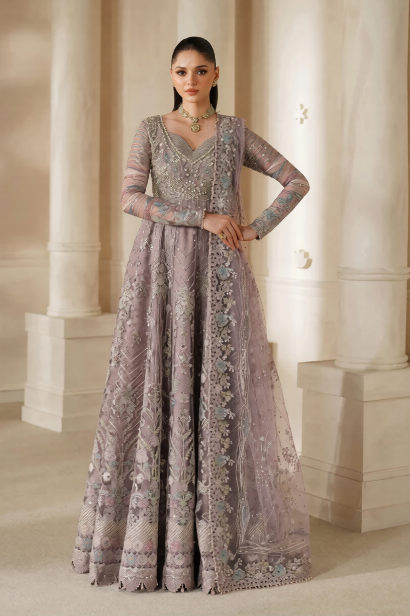 03-Piece Chiffon Suit With Heavy Embroidery - Ready To Wear
