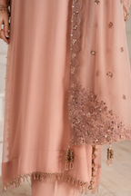 03 Piece  Embroidered Chiffon Suit - Ready  To Wear