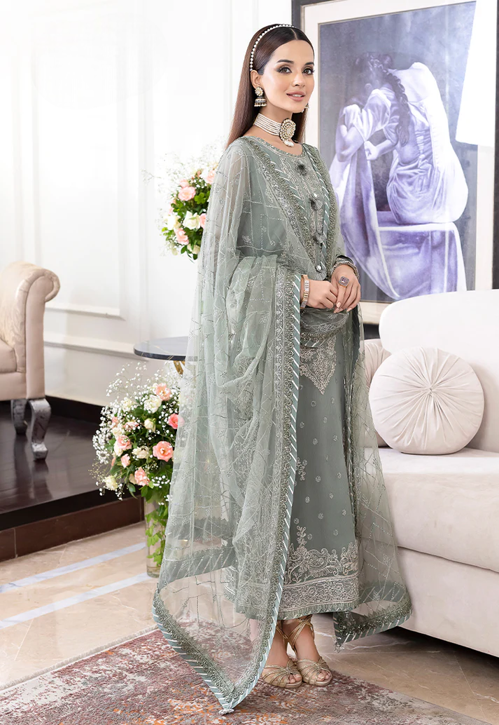 3  Piece Stitched Chiffon Suit