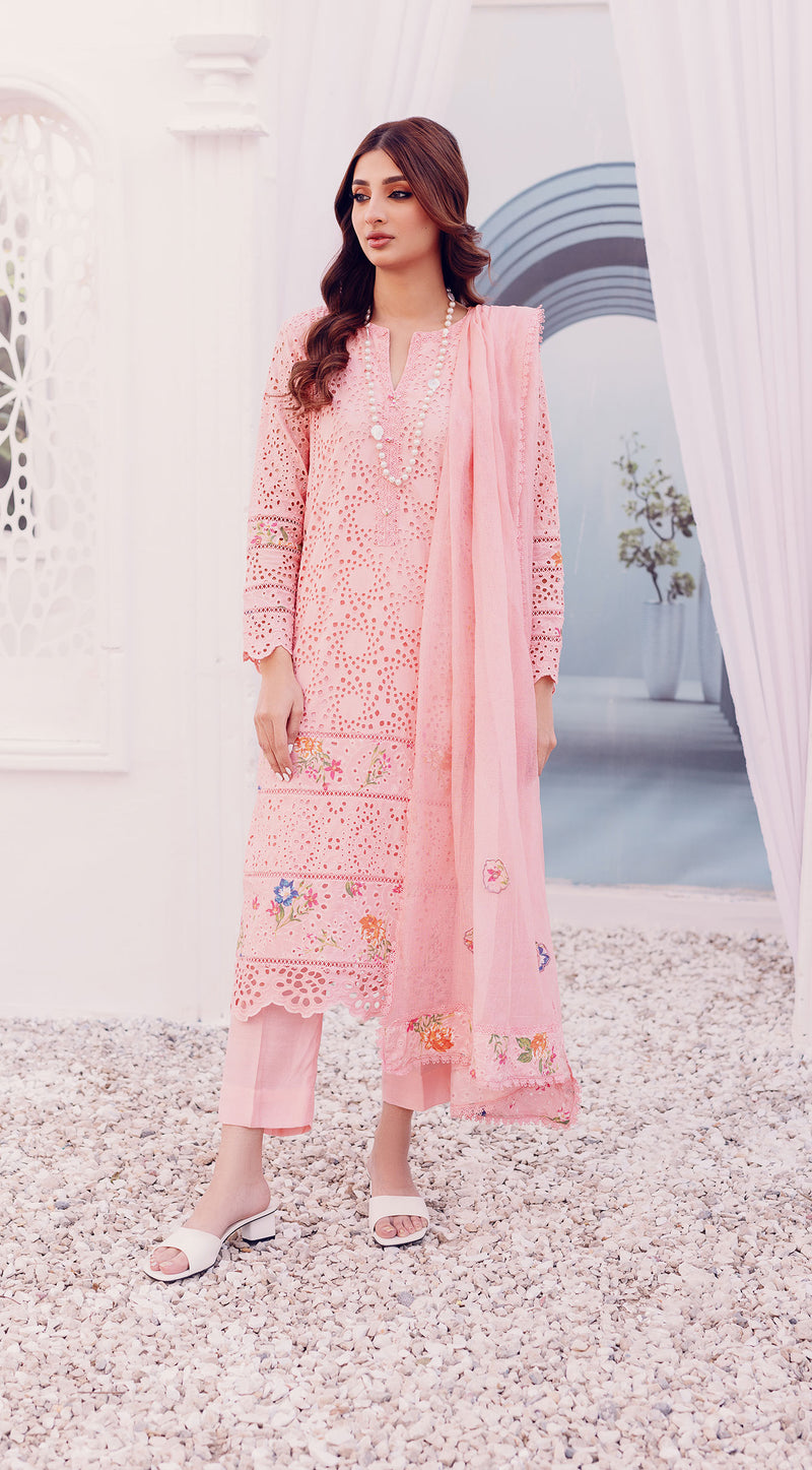 03 Piece Luxury Egyptian Lawn Suit - Ready  to  Wear