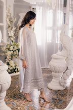03 Piece Sequence Embroidered Chiffon Suit - Ready To Wear