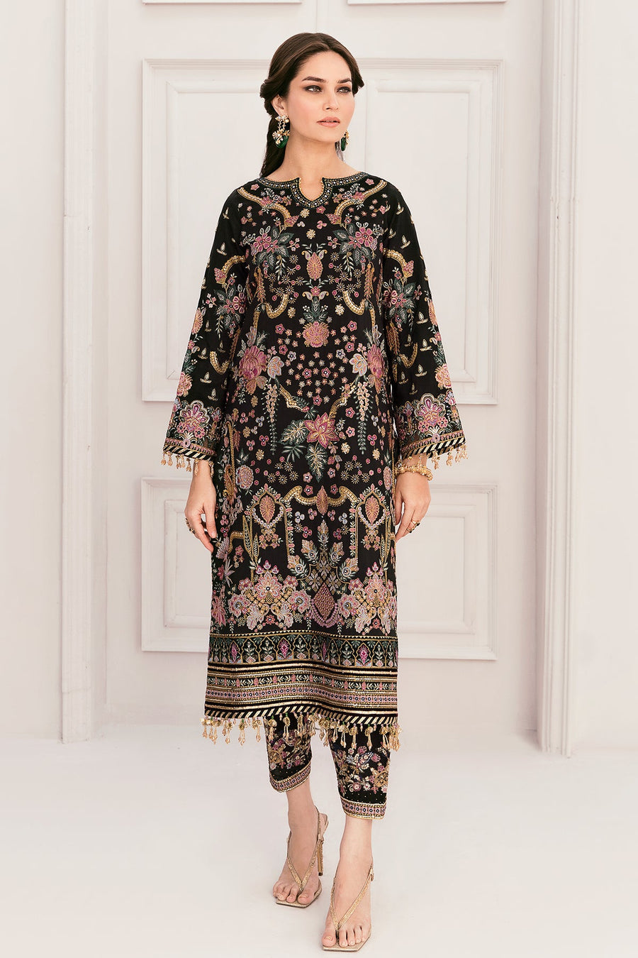 3 Piece Stitched  Silk Suit - Ready to Wear