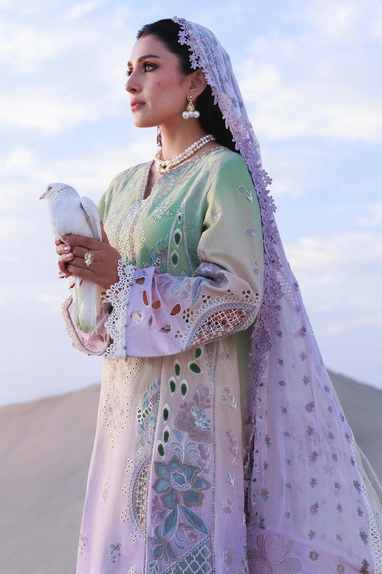 03 Piece Luxury  Embroidered  Chikankari Lawn Suit - Ready  to Wear