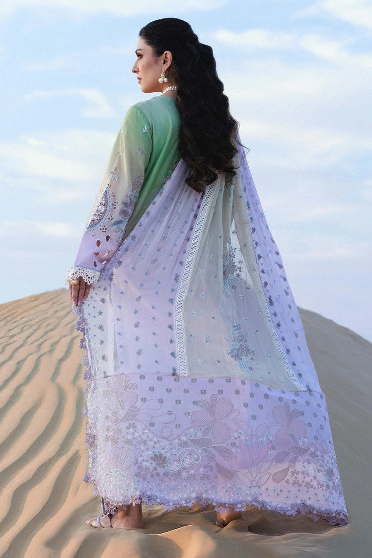 03 Piece Luxury  Embroidered  Chikankari Lawn Suit - Ready  to Wear