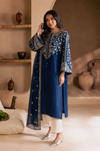 03-Piece Embroidered Cotton Suit - Ready To Wear