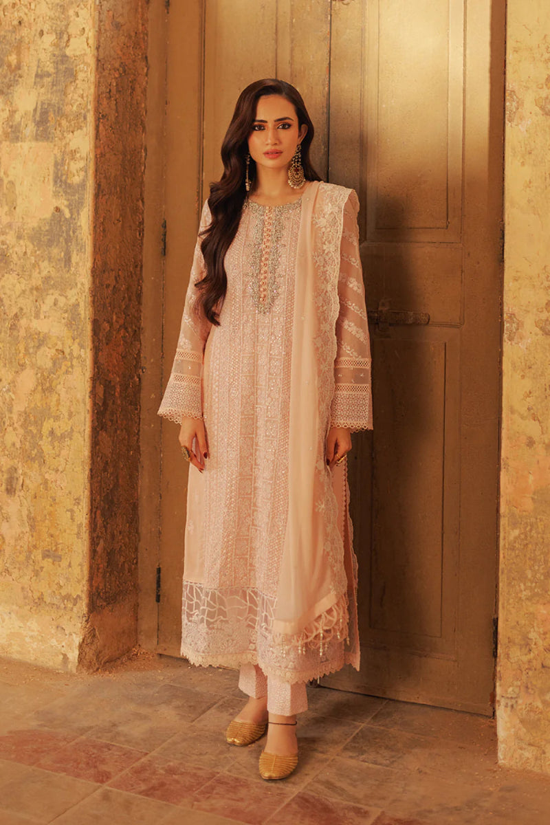 03-Piece  Sequence Embroidered Chiffon Suit - Ready To Wear