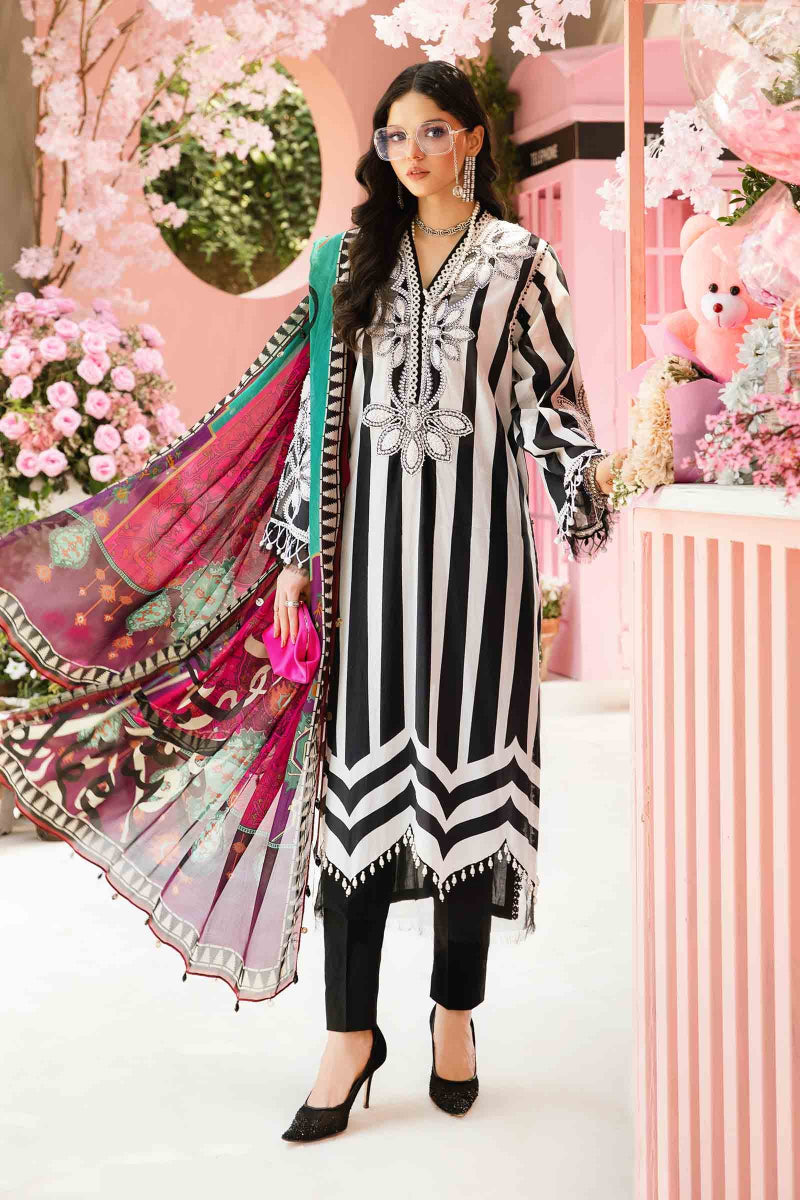 03-Piece Embroidered Printed Lawn Dress - Ready To Wear