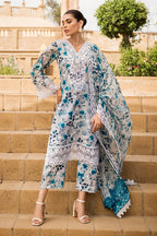 Lawn 3-Piece Suit with Khadi Net Dupatta