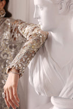 03 Piece Luxury Embroidered  Organza Suit - Ready To Wear